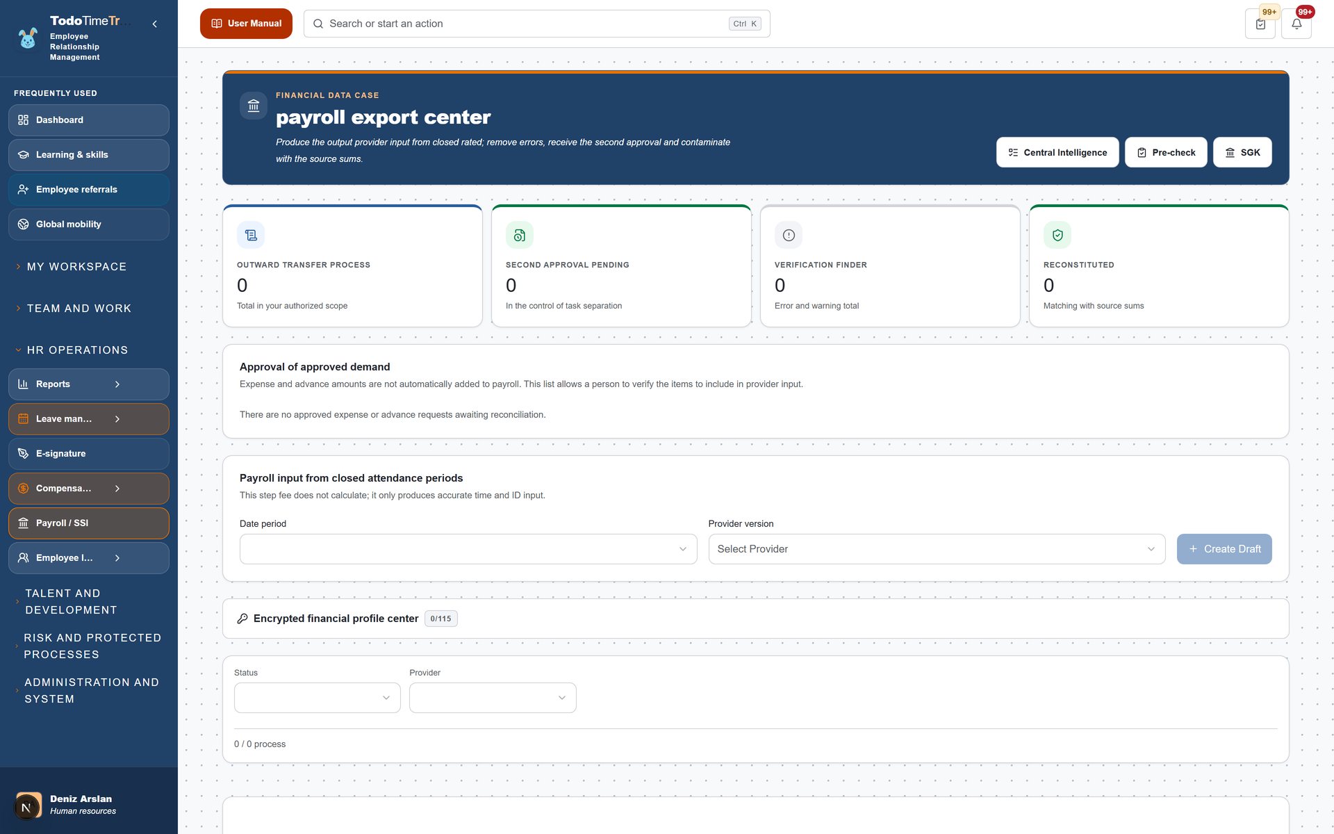 payroll screenshot